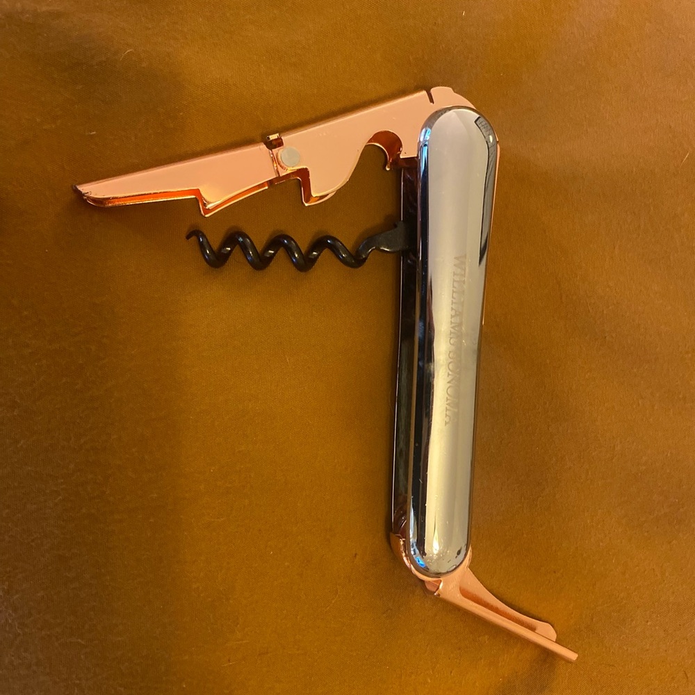 Williams Sonoma Rose Gold Metallic Corkscrew